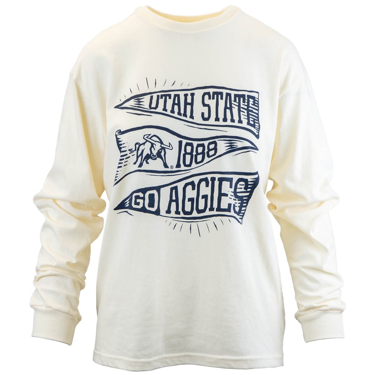Go Aggies Pennant Long-Sleeve T-Shirt cream